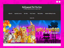 Tablet Screenshot of hollywoodpetparties.com
